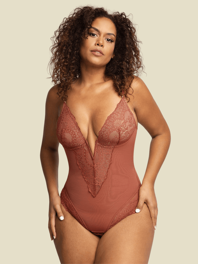 Body à Dentelle String Ultra Gainant - Olyaà